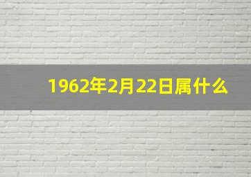 1962年2月22日属什么