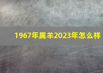 1967年属羊2023年怎么样