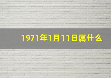 1971年1月11日属什么