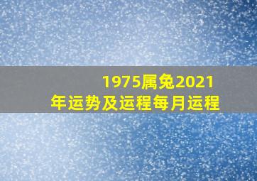 1975属兔2021年运势及运程每月运程