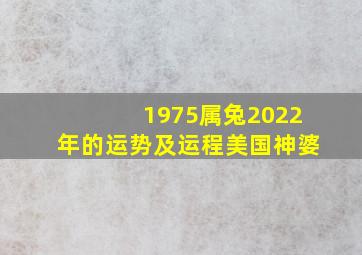 1975属兔2022年的运势及运程美国神婆