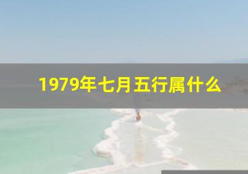 1979年七月五行属什么