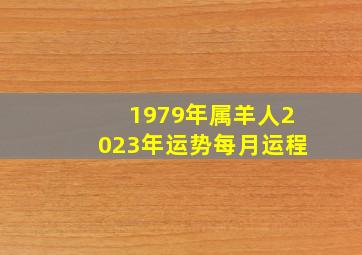 1979年属羊人2023年运势每月运程