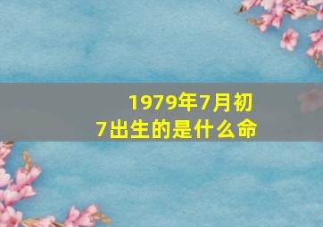 1979年7月初7出生的是什么命