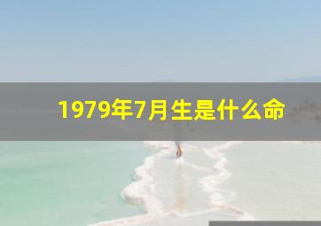 1979年7月生是什么命