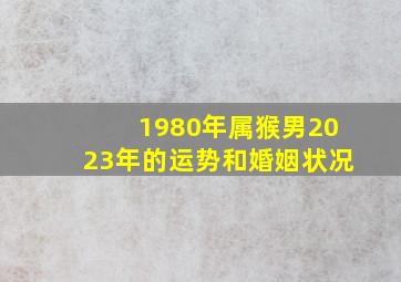 1980年属猴男2023年的运势和婚姻状况