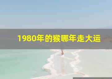 1980年的猴哪年走大运