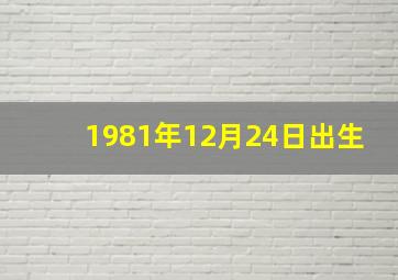 1981年12月24日出生