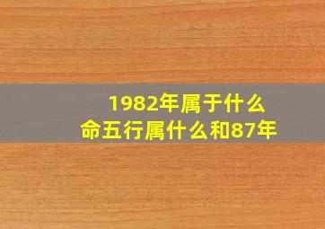 1982年属于什么命五行属什么和87年