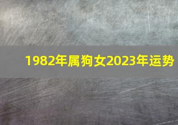 1982年属狗女2023年运势