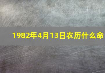 1982年4月13日农历什么命