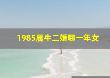 1985属牛二婚哪一年女