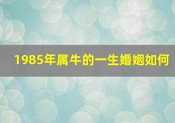 1985年属牛的一生婚姻如何