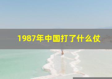 1987年中国打了什么仗