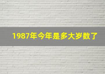 1987年今年是多大岁数了