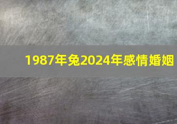 1987年兔2024年感情婚姻