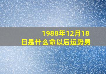 1988年12月18日是什么命以后运势男