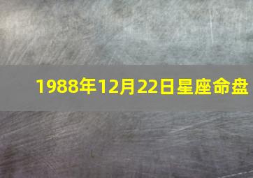 1988年12月22日星座命盘