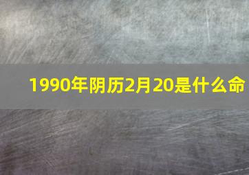 1990年阴历2月20是什么命