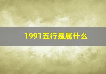 1991五行是属什么