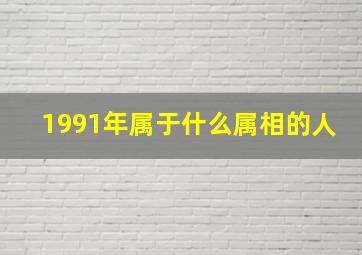 1991年属于什么属相的人