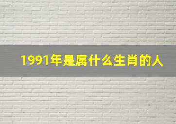 1991年是属什么生肖的人