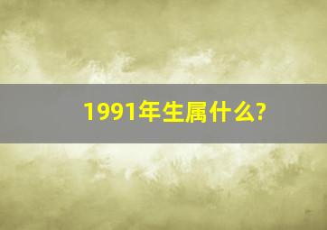 1991年生属什么?