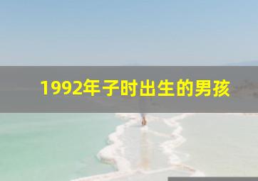 1992年子时出生的男孩