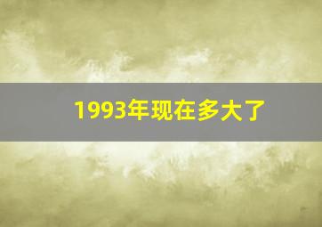 1993年现在多大了