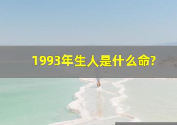 1993年生人是什么命?