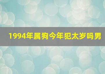 1994年属狗今年犯太岁吗男