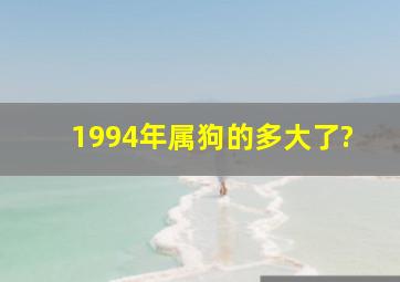 1994年属狗的多大了?