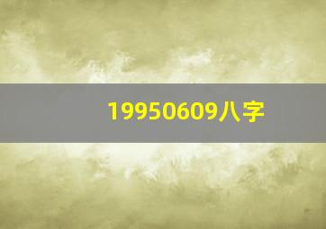 19950609八字