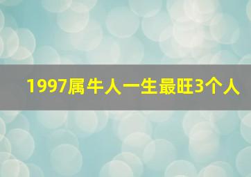 1997属牛人一生最旺3个人