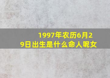 1997年农历6月29日出生是什么命人呢女