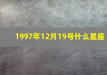 1997年12月19号什么星座