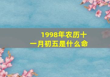 1998年农历十一月初五是什么命