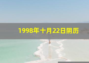 1998年十月22日阴历