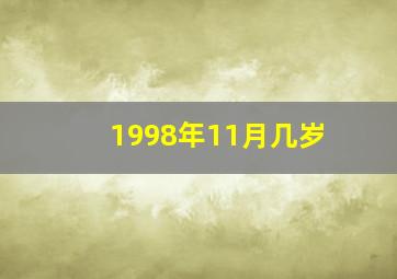 1998年11月几岁