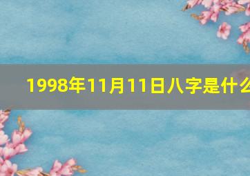 1998年11月11日八字是什么