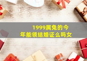 1999属兔的今年能领结婚证么吗女