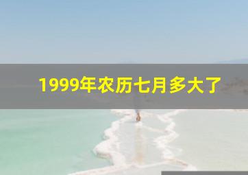 1999年农历七月多大了