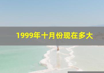 1999年十月份现在多大