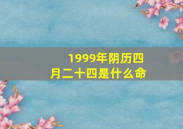 1999年阴历四月二十四是什么命