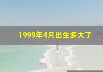 1999年4月出生多大了