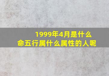 1999年4月是什么命五行属什么属性的人呢