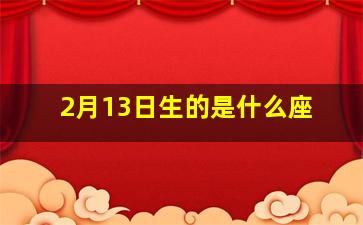 2月13日生的是什么座