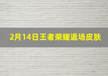 2月14日王者荣耀返场皮肤