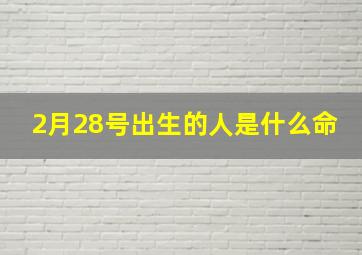 2月28号出生的人是什么命