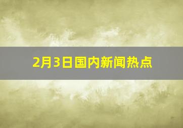 2月3日国内新闻热点